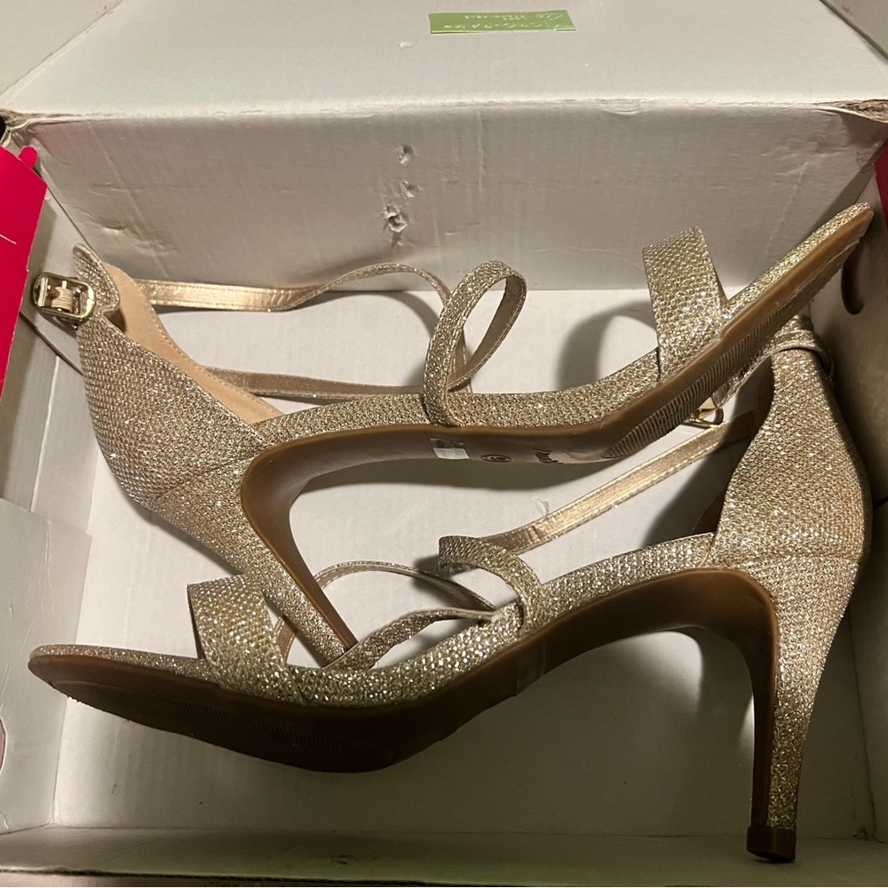Gold Glittery Heels